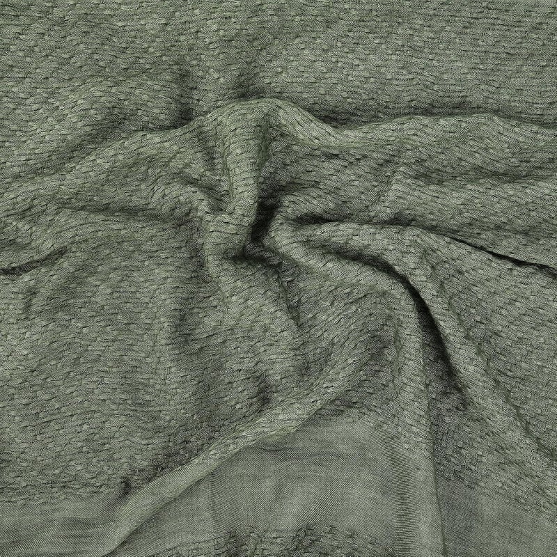 GERINLY Cotton-Linen Scarves Mens Stripe Crinkle Long Scarf Fashion Wrap Shawl for Travel - Image 5